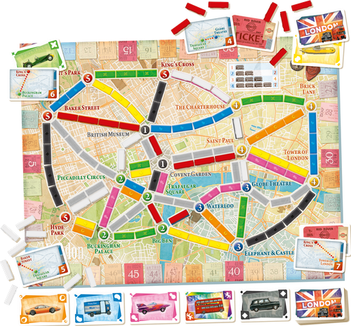 Ticket to Ride London board