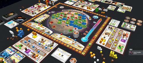 A game of Terraforming Mars at it's end.