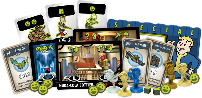 Fallout Shelter: The Board Game components