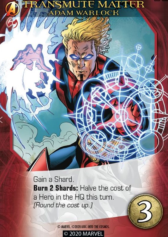 Adam Warlock with the Burd Shards mechanic