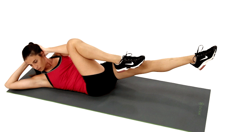 in-bed exercise body kick
