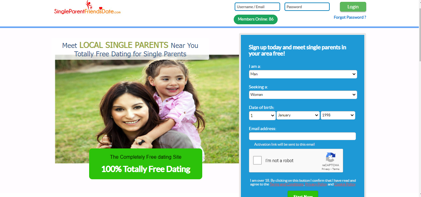 Dating Website for Single Parents_Single Parent Friend Date