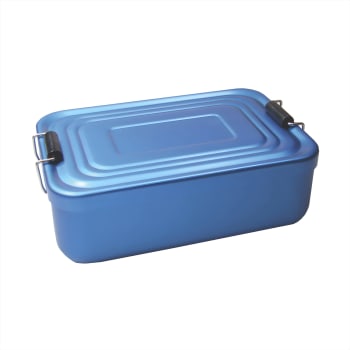 Matboks i aluminium, 18x12x5cm - Blå