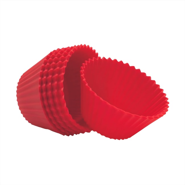 Muffinsformer i silikon, Ø9.5cm - 6stk - Rød