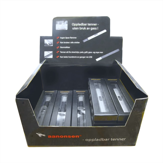 Butikkdisplay - Elektriske tennere - 20stk - Svart