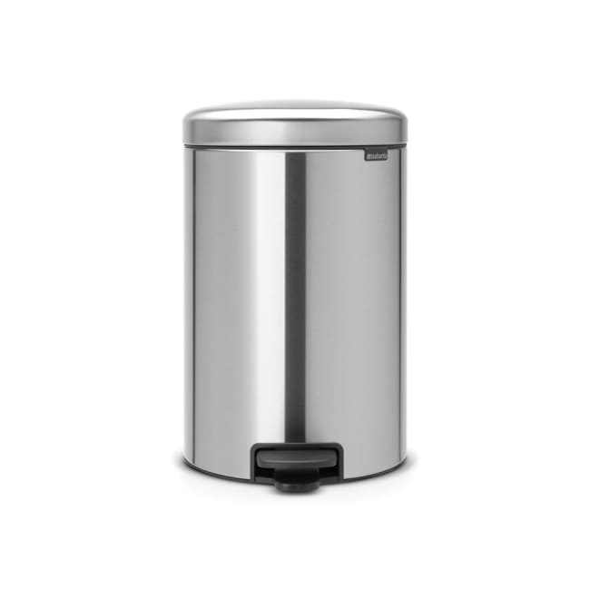 NewIcon Pedalbøtte, 20L - Matt Steel Fingerprint Proof