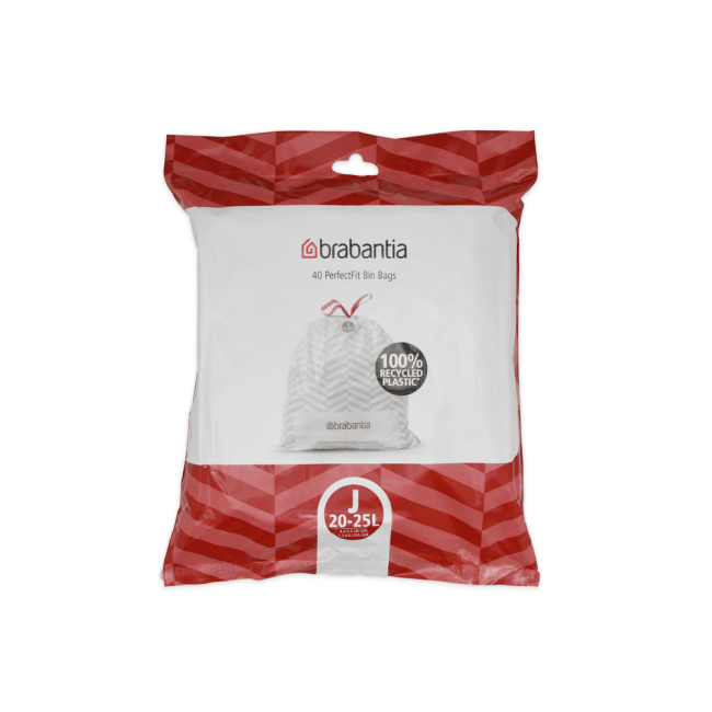 PerfectFit Søppelposer i dispenserpakke, Str. J (20-25L) - 40 stk - White