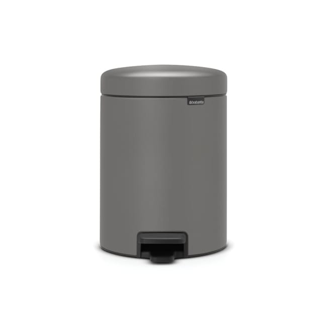 NewIcon Pedalbøtte, 5L - Mineral Concrete Grey