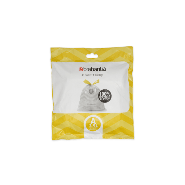 PerfectFit Søppelposer i dispenserpakke, Str. A (3-5L) - 40 stk - White