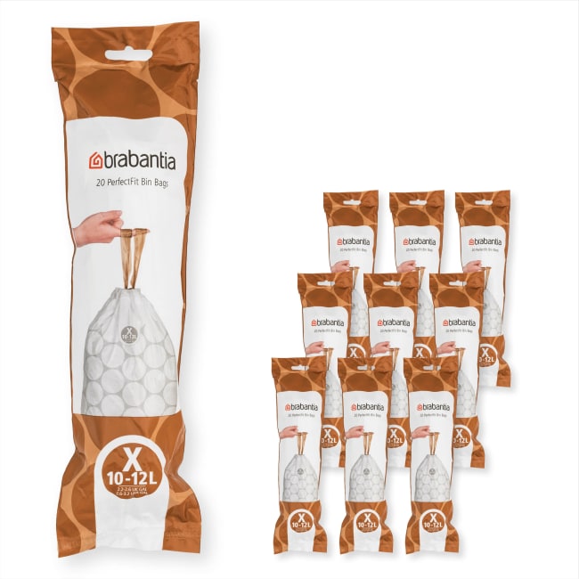 PerfectFit Søppelposer på rull, Str. X (10-12L) - 200 stk - White