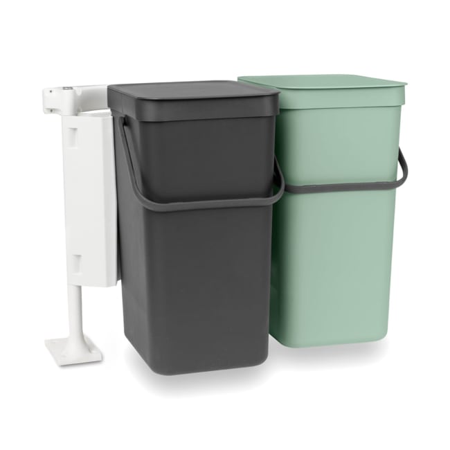 Sort & Go Kildesorteringssett, 2 x 16L - Jade Green/Grey