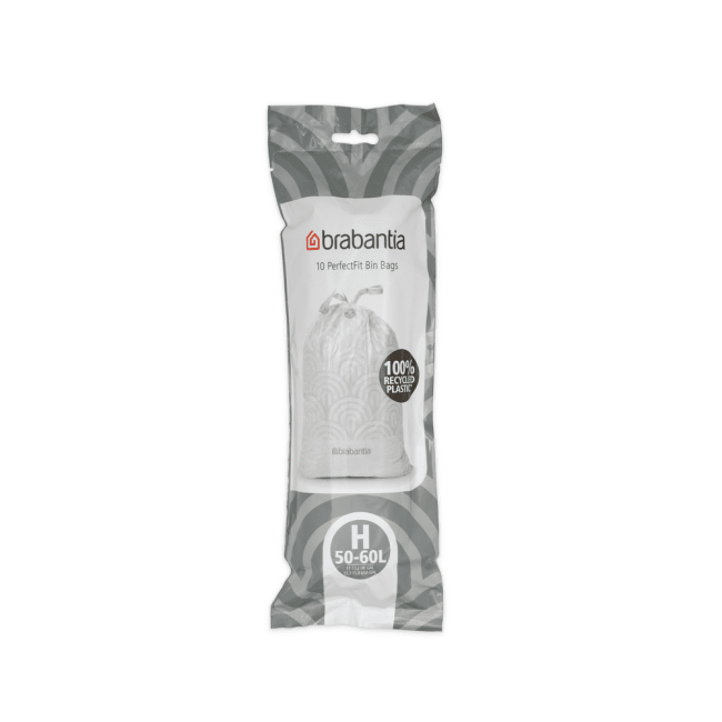 PerfectFit Søppelposer på rull, Str. H (50-60L) - 10 stk - White