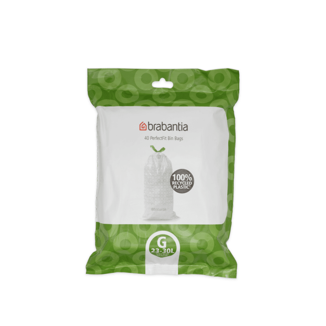 PerfectFit Søppelposer i dispenserpakke, Str. G (23-30L) - 40 stk - White
