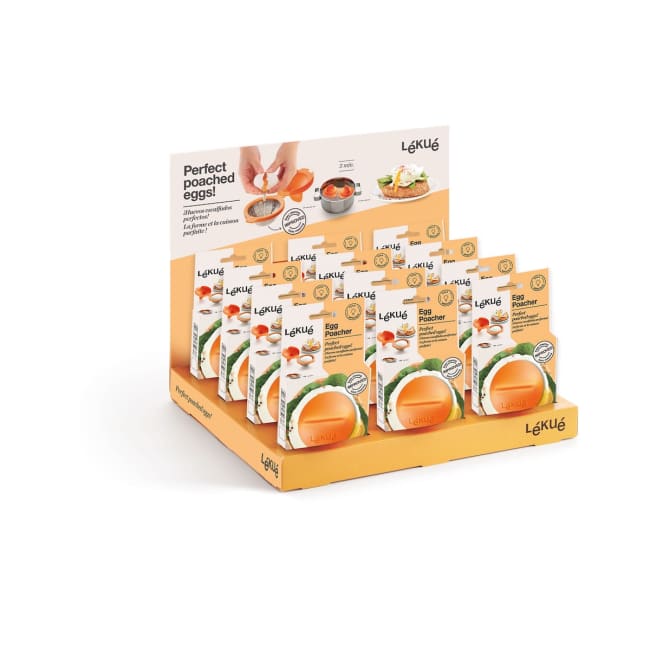 Display, Eggeposjerer til mikrobølgeovn - 12stk - Oransje