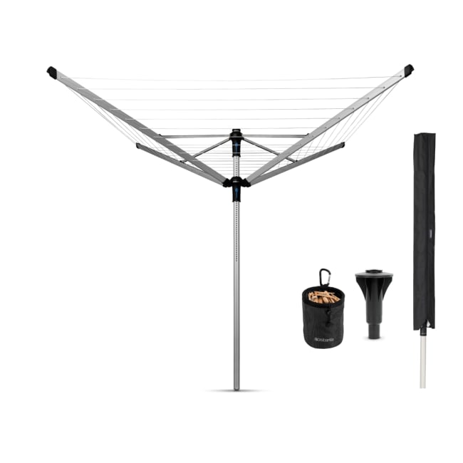 Lift-O-Matic Advance Roterende Tørkestativ, 50m - Metallic Grey
