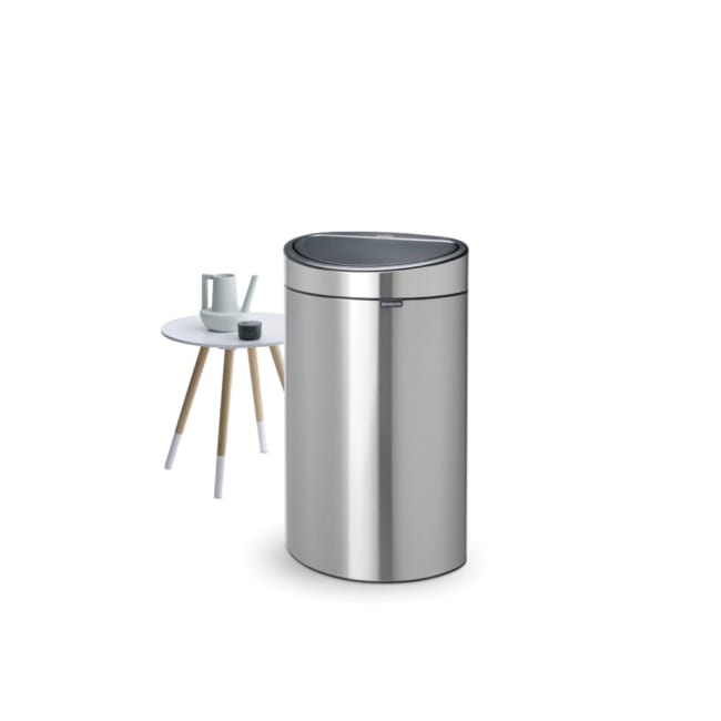 Touch Bin Søppelbøtte, 40L - Matt Steel