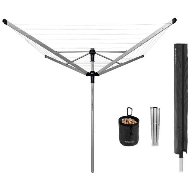 Lift-O-Matic Advance Roterende Tørkestativ, 60m - Metallic Grey