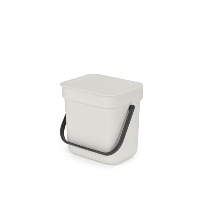 Sort & Go Kildesorteringsbøtte, 3L - Light Grey
