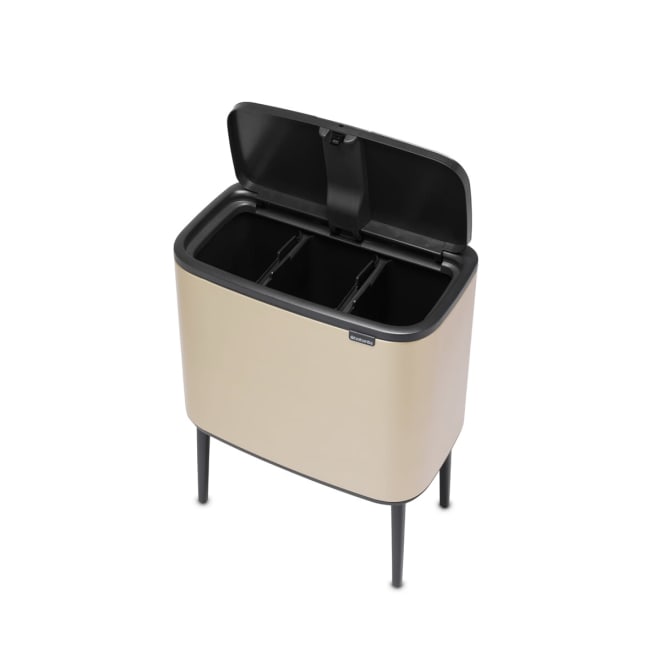 Bo Touch Bin Sorteringsbøtte, 3 x 11L - Metallic Gold