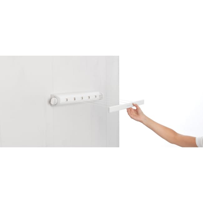 Uttrekkbar tørkesnor, 22m - White