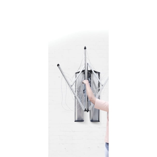 WallFix Vegghengt tørkestativ, 24m - Metallic Grey