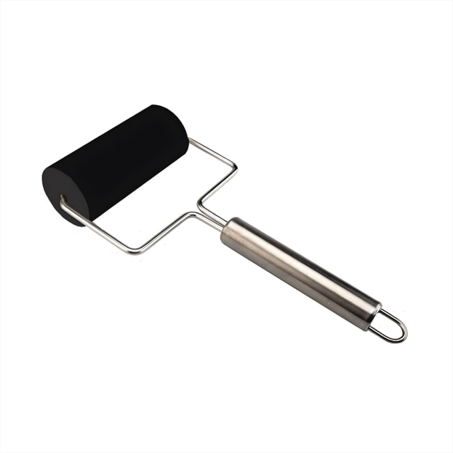 Bakerulle i silikon med stålhåndtak, 4.2x9.5cm