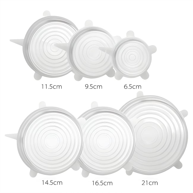 Silikonlokk-sett, 3 størrelser, Ø6.5cm/Ø9.5cm/Ø11.5cm