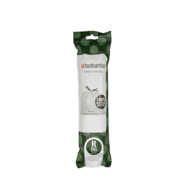 PerfectFit Søppelposer på rull, Str. R (36L) - 10 stk - White