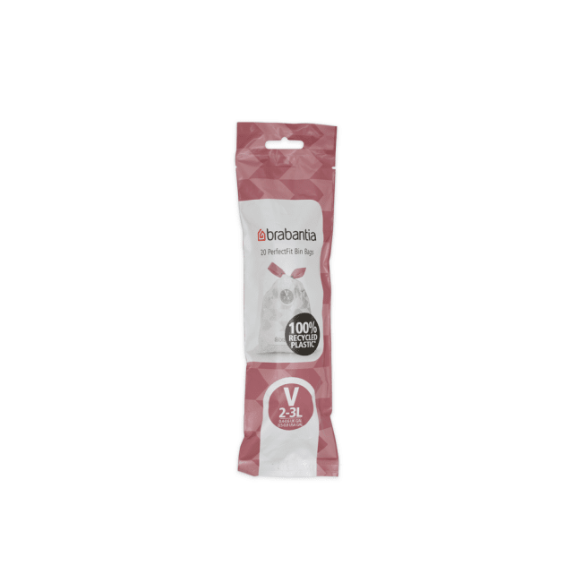 PerfectFit Søppelposer på rull, Str. V (3L) - 20 stk - White