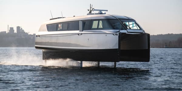 Candela’s new P-12 Business electric ferry is luxury soaring just above the waves