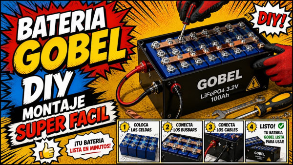 Batería solar casera Gobel Montaje