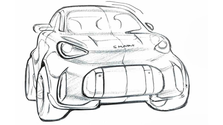 El nuevo smart #2 ya asoma en estos bocetos: así es el heredero del mítico smart fortwo