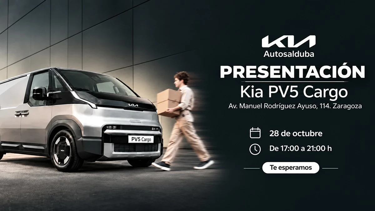 Banner promocional de presentación de la Kia PV5 Cargo