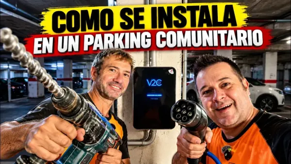 V2C Trydan, cómo instalar el cargador en un garaje comunitario paso a paso