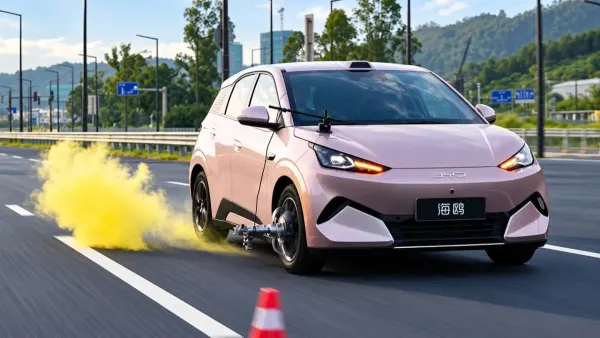 BYD Seagull, supera un reventón a 140 km/h manteniendo la estabilidad