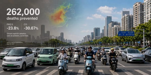 El cambio de China a los vehículos eléctricos redujo la contaminación lo suficiente como para prevenir 262.000 muertes
