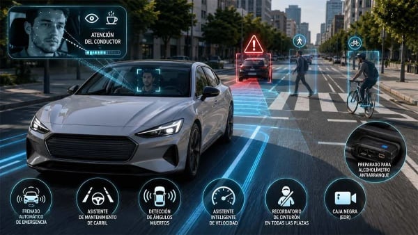 Obligatorio por la UE: en julio los coches matriculados en España llevarán nuevas tecnologías