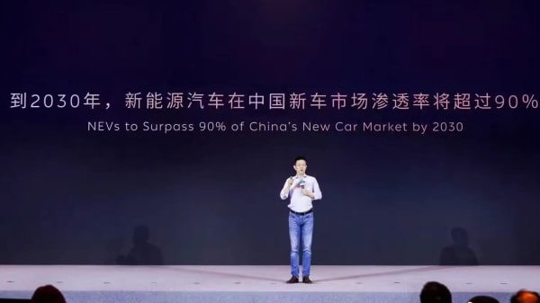 Nio, William Li prevé una penetración del 90% de eléctricos en China para 2030