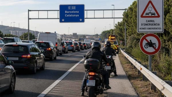Cataluña, la DGT y las motos en el arcén, diferencias en el Reglamento de Circulación