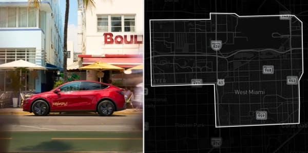 Tesla Robotaxi, una pequeña zona de servicio en Miami mientras escala Texas