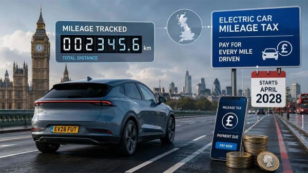 Reino Unido, los coches eléctricos pagarán por kilómetro recorrido desde 2028
