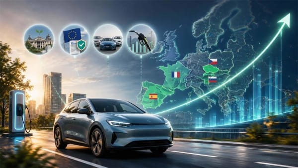 Coche eléctrico, más de 1,24 millones de unidades vendidas en Europa en seis meses
