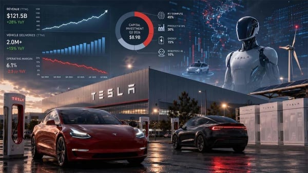 Tesla, facturación récord en Q2 2026, pero el beneficio decepciona