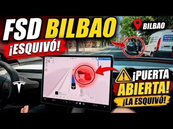 Tesla FSD, el sistema de conducción autónoma evita un accidente en Bilbao