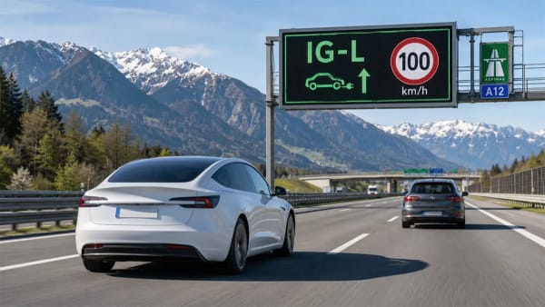 Austria, coches eléctricos a 130 km/h donde los de combustión van a 100