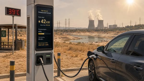 Hungría limita la potencia de carga por la ola de calor, impacto en la red eléctrica