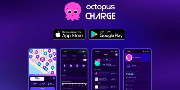 Octopus Energy, su app Electroverse unifica más de 211.000 cargadores de VE