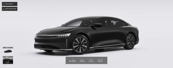 Lucid Air 2027, la gama EV simplifica opciones y mantiene precios