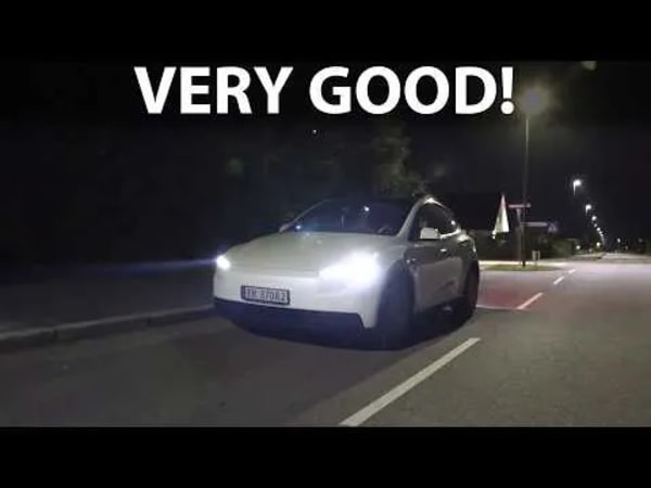 Tesla Model Y, prueba de los faros estándar: análisis de su rendimiento