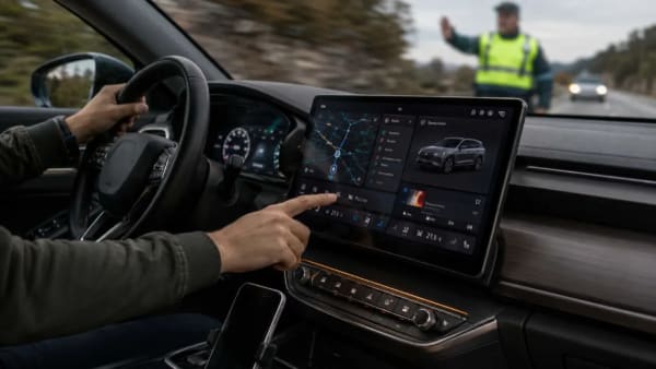 Guardia Civil, pantallas táctiles y móviles: la distracción al volante
